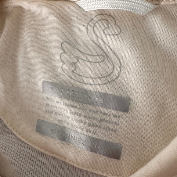 Swannies Sweatshirt Mens M The Goat Tiger Golf Cream Graphic Lightweight Hoodie - Picture 5 of 11